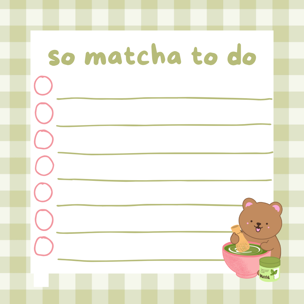 So Matcha To Do Memo Pad