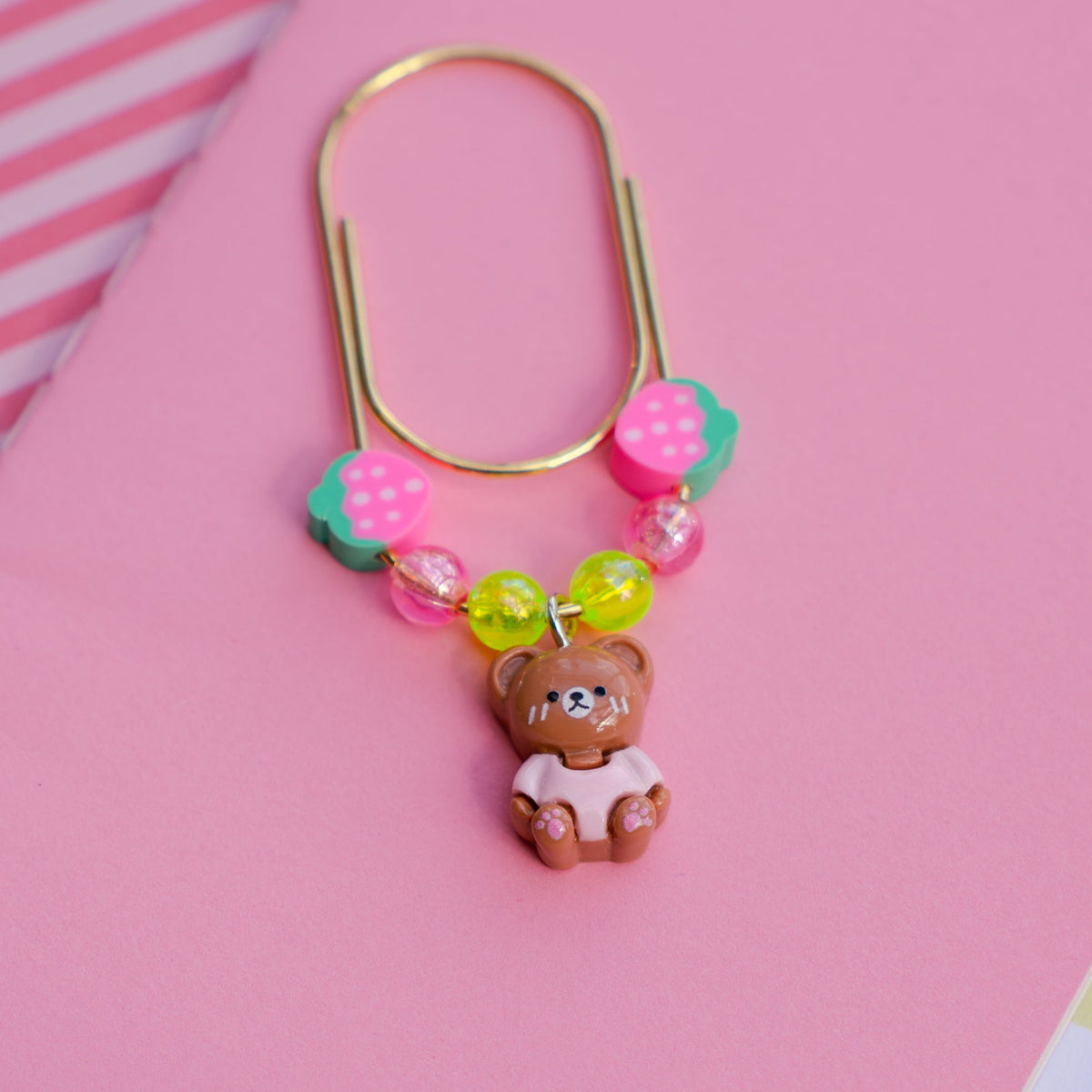 Paperclip Bookmark with Charm