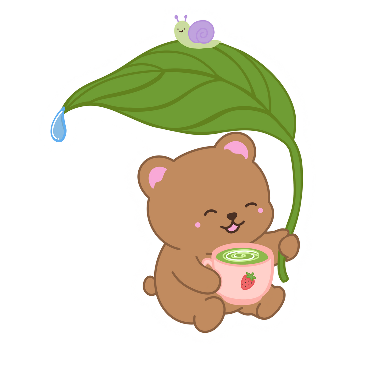 Rainy Day Matcha Bear